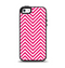 The White & Pink Sharp Chevron Pattern Apple iPhone 5-5s Otterbox Symmetry Case Skin Set