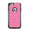 The White & Pink Sharp Chevron Pattern Apple iPhone 6 Plus Otterbox Commuter Case Skin Set