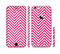 The White & Pink Sharp Chevron Pattern Sectioned Skin Series for the Apple iPhone 6