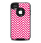 The White & Pink Sharp Chevron Pattern Skin for the iPhone 4-4s OtterBox Commuter Case
