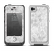 The White Textured Lace Apple iPhone 4-4s LifeProof Fre Case Skin Set