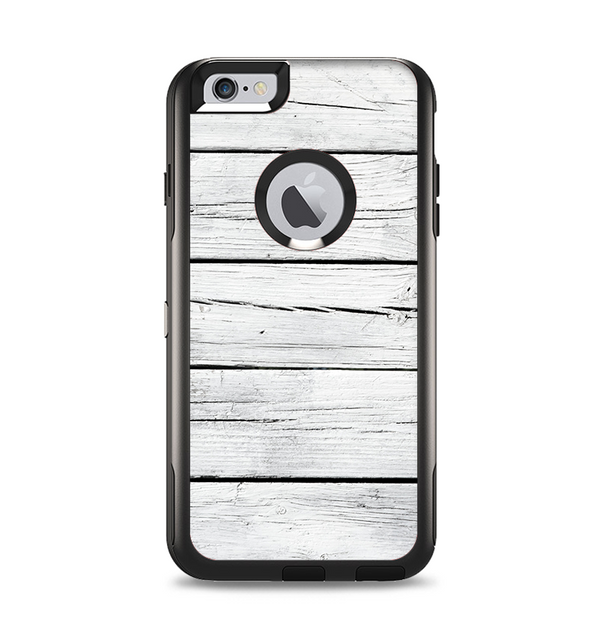The White Wood Planks Apple iPhone 6 Plus Otterbox Commuter Case Skin Set