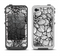 The White and Black Flower Illustration Apple iPhone 4-4s LifeProof Fre Case Skin Set