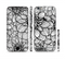 The White and Black Flower Illustration Sectioned Skin Series for the Apple iPhone 6