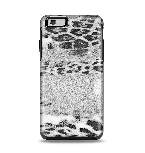 The White and Black Real Leopard Print Apple iPhone 6 Plus Otterbox Symmetry Case Skin Set