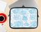 The White and Blue Raining Yarn Clouds Ink-Fuzed NeoPrene MacBook Laptop Sleeve