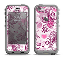 The White and Pink Birds with Floral Pattern Apple iPhone 5c LifeProof Nuud Case Skin Set