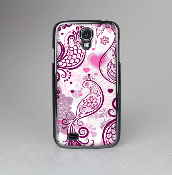 The White and Pink Birds with Floral Pattern Skin-Sert Case for the Samsung Galaxy S4