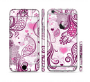 The White and Pink Birds with Floral Pattern Sectioned Skin Series for the Apple iPhone 6