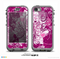 The White and Pink Birds with Floral Pattern on Dark Pink Skin for the iPhone 5c nüüd LifeProof Case