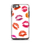 The White with Colored Pucker Lip Prints Apple iPhone 6 Plus Otterbox Symmetry Case Skin Set