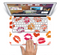 The White with Colored Pucker Lip Prints Skin Set for the Apple MacBook Air 11"