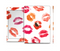 The White with Colored Pucker Lip Prints Skin Set for the Apple iPad Air 2