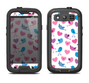 The White with Pink & Blue Vector Tweety Birds Samsung Galaxy S3 LifeProof Fre Case Skin Set