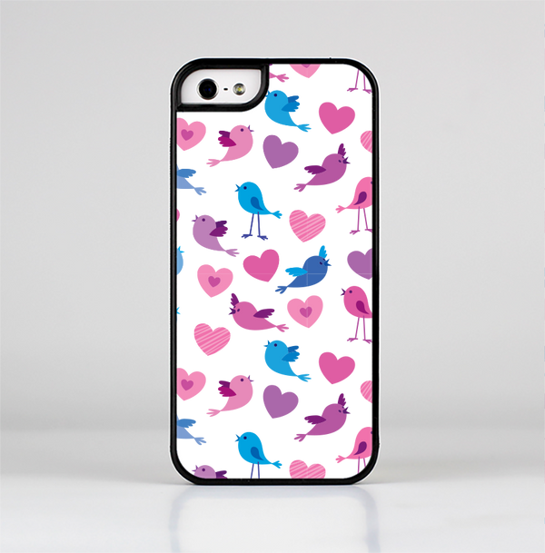 The White with Pink & Blue Vector Tweety Birds Skin-Sert Case for the Apple iPhone 5/5s