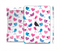 The White with Pink & Blue Vector Tweety Birds Full Body Skin Set for the Apple iPad Mini 2
