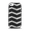 The Wide Black and Light Gray Chevron Pattern V3 Apple iPhone 5c Otterbox Symmetry Case Skin Set