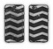 The Wide Black and Light Gray Chevron Pattern V3 Apple iPhone 6 Plus LifeProof Nuud Case Skin Set