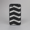 The Wide Black and Light Gray Chevron Pattern V3 Skin-Sert Case for the Apple iPhone 4-4s