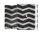 The Wide Black and Light Gray Chevron Pattern V3 Skin Set for the Apple iPad Air 2