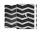 The Wide Black and Light Gray Chevron Pattern V3 Full Body Skin Set for the Apple iPad Mini 2
