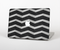 The Wide Black and Light Gray Chevron Pattern V3 Skin Set for the Apple MacBook Air 11"