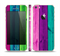 The Wide Neon Wood Planks Skin Set for the Apple iPhone 5s