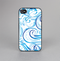 The Wild Blue Swirly Vector Water Pattern Skin-Sert Case for the Apple iPhone 4-4s