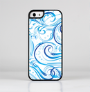 The Wild Blue Swirly Vector Water Pattern Skin-Sert Case for the Apple iPhone 5/5s