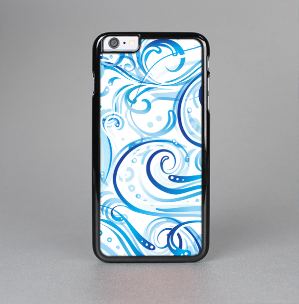 The Wild Blue Swirly Vector Water Pattern Skin-Sert Case for the Apple iPhone 6