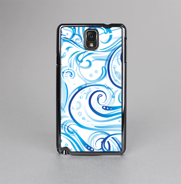 The Wild Blue Swirly Vector Water Pattern Skin-Sert Case for the Samsung Galaxy Note 3