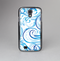 The Wild Blue Swirly Vector Water Pattern Skin-Sert Case for the Samsung Galaxy S4