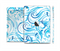 The Wild Blue Swirly Vector Water Pattern Full Body Skin Set for the Apple iPad Mini 2