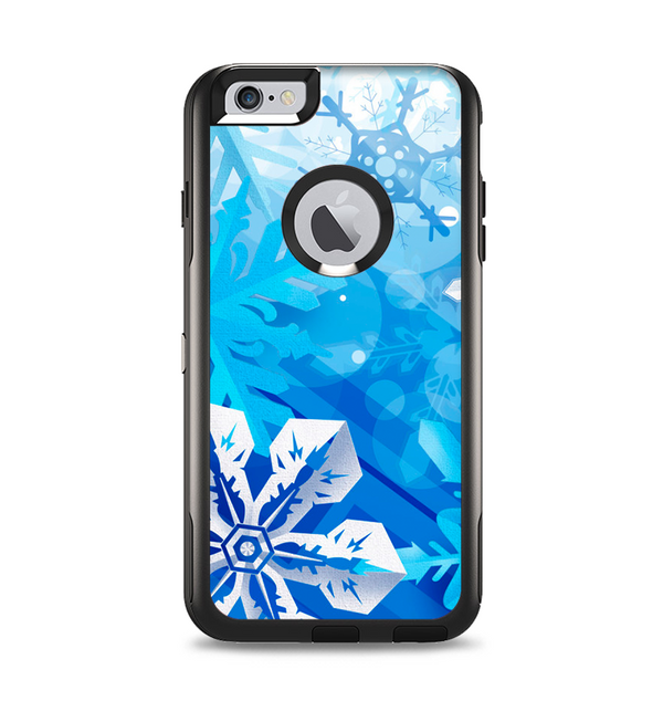 The Winter Abstract Blue Apple iPhone 6 Plus Otterbox Commuter Case Skin Set