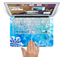 The Winter Abstract Blue Skin Set for the Apple MacBook Pro 15" with Retina Display