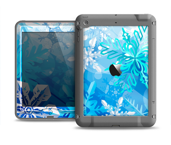 The Winter Abstract Blue Apple iPad Mini LifeProof Nuud Case Skin Set