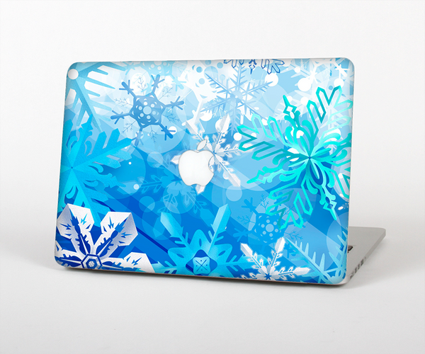 The Winter Abstract Blue Skin Set for the Apple MacBook Air 11"