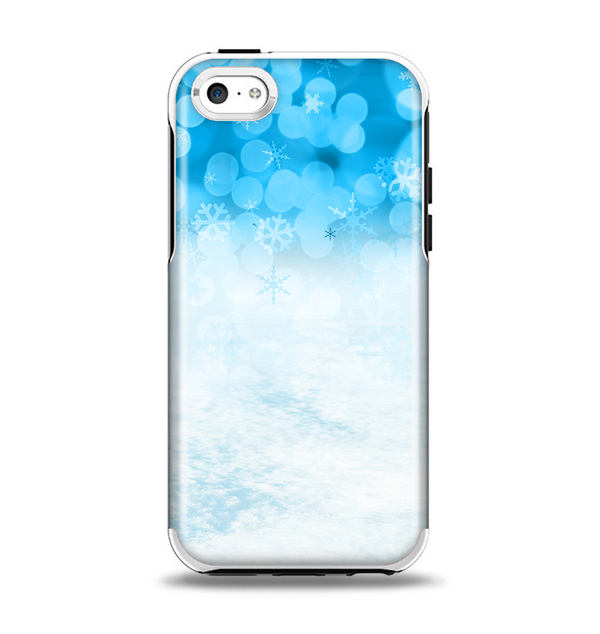 The Winter Blue Abstract Unfocused Apple iPhone 5c Otterbox Symmetry Case Skin Set