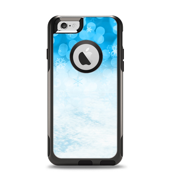 The Winter Blue Abstract Unfocused Apple iPhone 6 Otterbox Commuter Case Skin Set