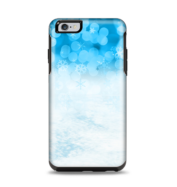The Winter Blue Abstract Unfocused Apple iPhone 6 Plus Otterbox Symmetry Case Skin Set