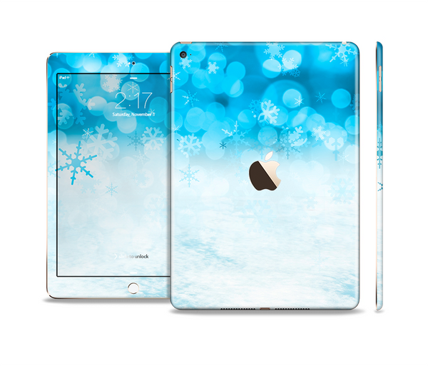 The Winter Blue Abstract Unfocused Skin Set for the Apple iPad Air 2