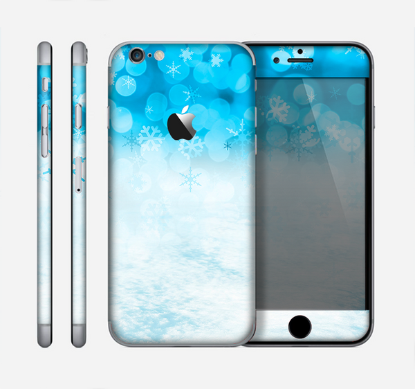 The Winter Blue Abstract Unfocused Skin for the Apple iPhone 6
