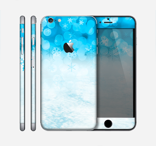 The Winter Blue Abstract Unfocused Skin for the Apple iPhone 6 Plus