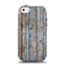 The Wood Planks with Peeled Blue Paint Apple iPhone 5c Otterbox Symmetry Case Skin Set