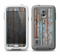 The Wood Planks with Peeled Blue Paint Samsung Galaxy S5 LifeProof Fre Case Skin Set