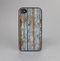 The Wood Planks with Peeled Blue Paint Skin-Sert Case for the Apple iPhone 4-4s