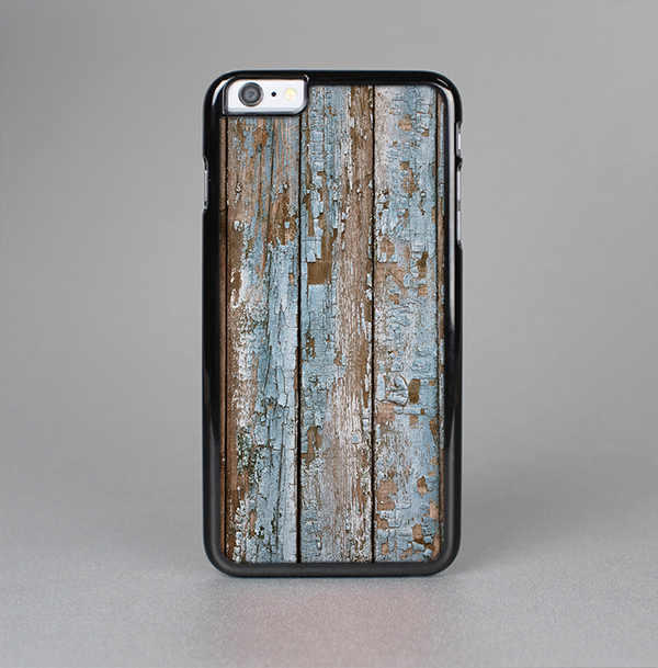 The Wood Planks with Peeled Blue Paint Skin-Sert Case for the Apple iPhone 6