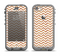 The Wood & White Chevron Pattern Apple iPhone 5c LifeProof Nuud Case Skin Set