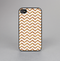 The Wood & White Chevron Pattern Skin-Sert Case for the Apple iPhone 4-4s