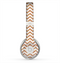 The Wood & White Chevron Pattern Skin for the Beats by Dre Solo 2 Headphones